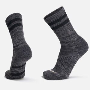 Le Bent Heather Black The Range Light Cushion Merino Wool 3/4 Crew Hiking Socks